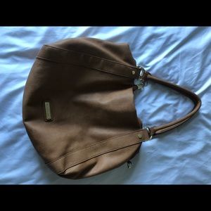 Steve Madden brown pleather tote bag
